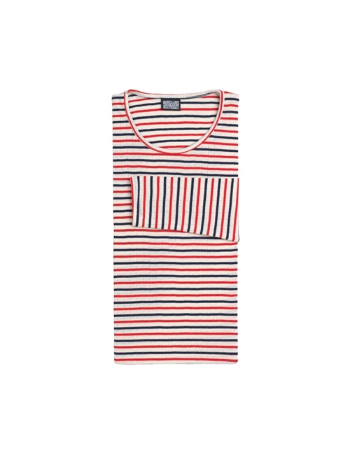 NØRGAARD PAA STRØGET 101 LS TEE ONE SIZE TRICOLORE ECRU/NAVY/RED